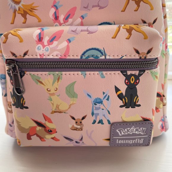 New Loungefly Pokemon Eevee Evolutions Mini Backpack - Picture 2 of 11